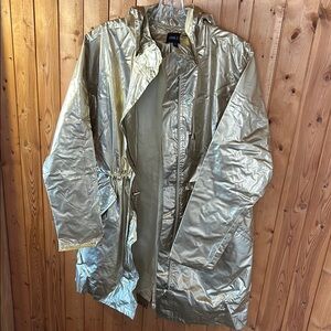 Simons Gold Rain Jacket with Metallic Sheen
